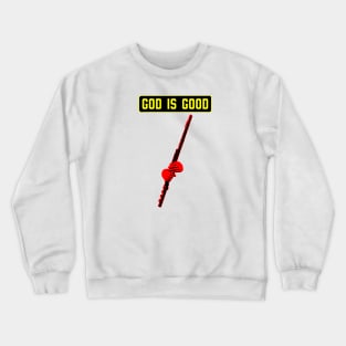 Christian flute player with red and yellow color Crewneck Sweatshirt